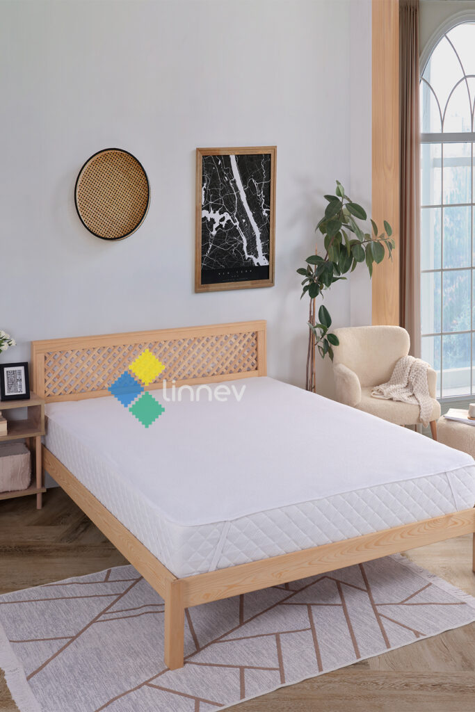 Pamuk piko sıvı geçirmez köşe lastikli yatak alezi